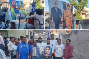 रहमतपुर में बाबा साहब अंबेडकर जयंती पर निकली भव्य शोभायात्रा