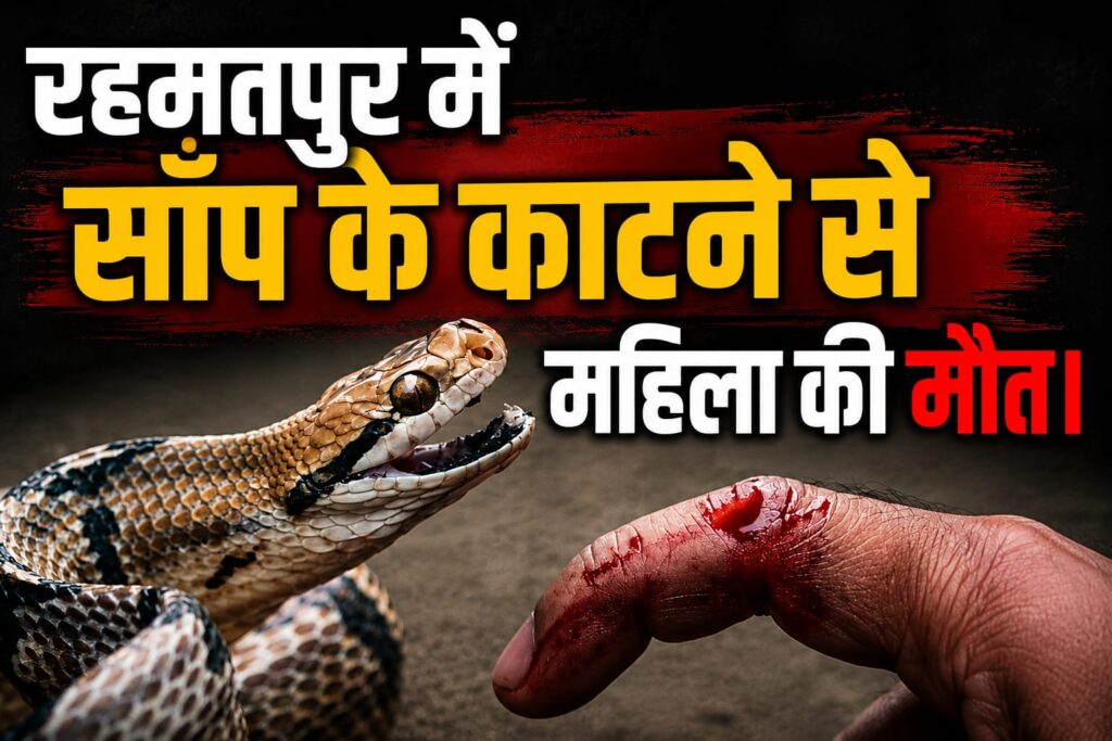 रहमतपुर में सांप के काटने से 65 वर्षीय महिला की मौत, परिवार में मचा कोहराम